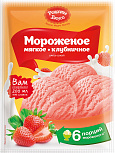 Смесь сухая для приготовления мягкого мороженого клубничного