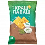 Чипсы из лаваша ТМ "КРАШ ЛАВАШ" со вкусом Сметана с укропом 80г