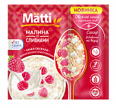 Matti ТМ Порционная каша Малина со сливками 40г (шоу-бокс)